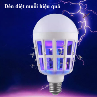 ĐÈN BẮT MUỖI 15W DÙNG ĐIỆN CHUI E27 ánh sáng trắng