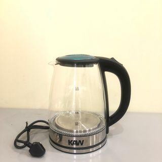 Ấm đun nước siêu tốc KAW RK1818 dung tích 2l, bình thủy tinh trong suốt, có đèn, bảo hành 12 tháng