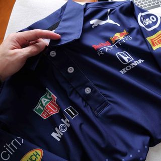 Áo thun nam tay ngắn cổ polo Redbull Racing in chuyển nhiệt phong cách thể thao