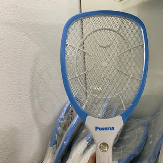 Vợt muỗi POVENA PVN-MQ22 (Trắng - Xanh) chính hãng