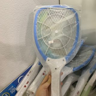 Vợt muỗi POVENA PVN-MQ22 (Trắng - Xanh) chính hãng