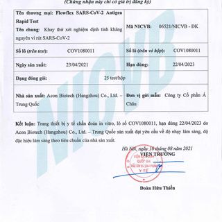 Bộ Kit test nhanh FLOWFLEX- COVID 19 / 1 người