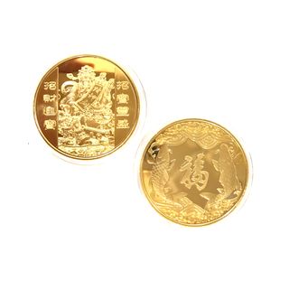 Đồng xu thần tài phong thuỷ mạ vàng