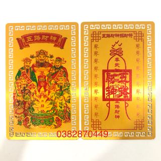 Kim Bài Ngũ Lộ Thần Tài Nhôm Cao Cấp