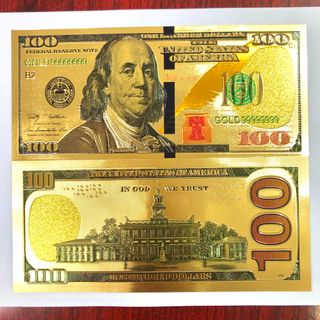 Lá vàng 2 đô 100 đô tài lộc may mắn mẫu mới, đẹp sắc nét