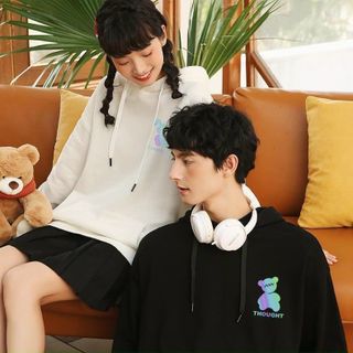 Áo Hoodie phản quang 7 màu THỎ GẤU form dưới 70kg decan in xịn