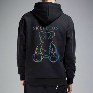 Áo Hoodie phản quang 7 màu THE SPACE OF BEAR form dưới 70kg decan in xịn