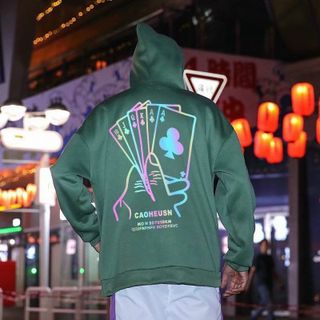 Áo Hoodie phản quang 7 màu POKER form dưới 70kg decan in xịn