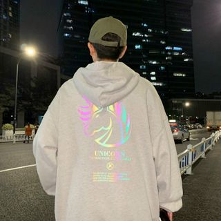 Áo Hoodie phản quang 7 màu UNICORN form dưới 70kg decan in xịn