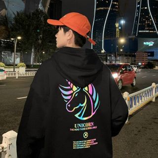 Áo Hoodie phản quang 7 màu UNICORN form dưới 70kg decan in xịn
