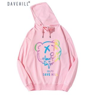 Áo Hoodie phản quang 7 màu DAVE HILL form dưới 70kg decan in xịn