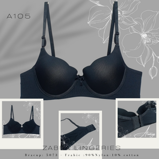 Áo Lót ZABRA A105,đệm mỏng tim, Thun Lạnh 3 móc Cài