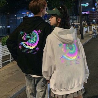 Áo Hoodie phản quang 7 màu NGỰA 1 SỪNG form dưới 70kg decan in xịn