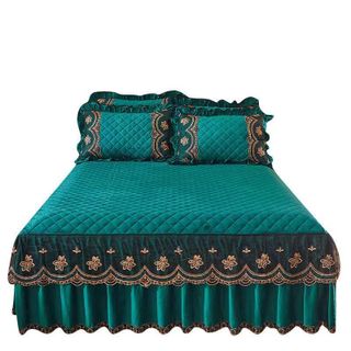 Ga gối nỉ nhung trần phủ bèo ren