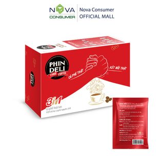 Thùng cà phê sữa hòa tan 3 trong 1 PhinDeli ( 17g x 18 gói x 30 hộp )