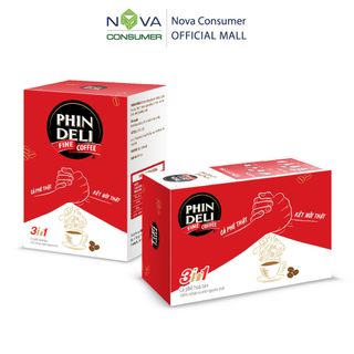 Thùng cà phê sữa hòa tan 3 trong 1 PhinDeli ( 17g x 18 gói x 30 hộp )