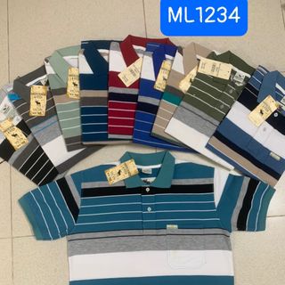 [HCM] Áo Thun Cổ Trụ Trung Niên From Rộng Tay Lỡ Sọc Ngang Thanh Lịch Size Từ 50 - 85kg