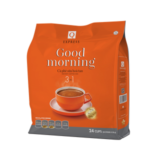 Cà phê Trần Quang Good Moning 3 in 1 ( bịch 24 gói x 20g ) Thùng 21 bịch giá sỉ