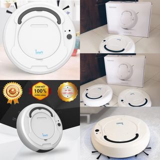 ROBOT HÚT BỤI - Robot Hút Bụi Thông Minh Bowai, công nghệ Ai, Màu Trắng Sang, Sạch Sẽ