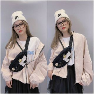 Áo khoác nhung trơn cánh dơi xinh xắn