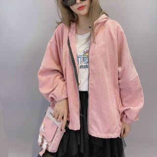 Áo khoác nhung trơn cánh dơi xinh xắn