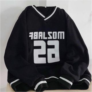 Áo sweater tay phồng in logo trẻ trung, năng động
