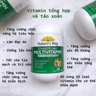 Vitamin Tổng Hợp Tảo Biển Nature’s Way Complete Daily Multivitamin 200 Viên giá sỉ