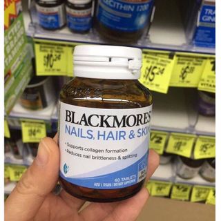 Viên uống đẹp da, móng, tóc Blackmores Hair Nail Skin lọ 60 viên