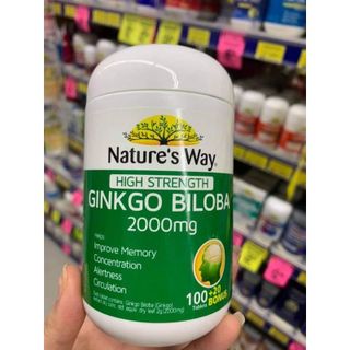Hoạt Huyết Dưỡng Não Natures Way Ginkgo Biloba 2000mg 120 Viên