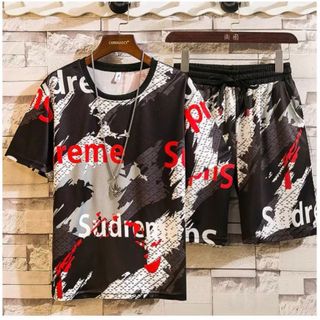 Set Bộ Nam In Chữ Màu Phối Cực Phong Cách