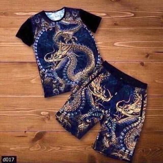 Set Bộ Nam In Full Rồng Lượn Cực Sang Chảnh