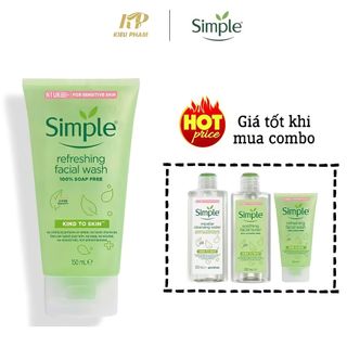 Sữa Rửa Mặt Simple Kiềm Dầu Dành Cho Da Mụn Da Nhạy Cảm Nam Nữ 150ml giá sỉ