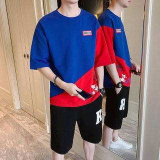 Set Bộ Thể Thao Nam Sọc Hai Màu Thời Trang