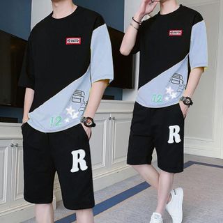 Set Bộ Thể Thao Nam Sọc Hai Màu Thời Trang