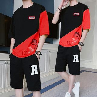 Set Bộ Thể Thao Nam Sọc Hai Màu Thời Trang