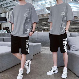 Set Bộ Thể Thao Nam In Chữ Thời Trang Cá Tính
