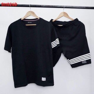 Set Bộ Thể Thao Nam Kẻ Sọc Trơn Đơn Gian Mặc Nhà