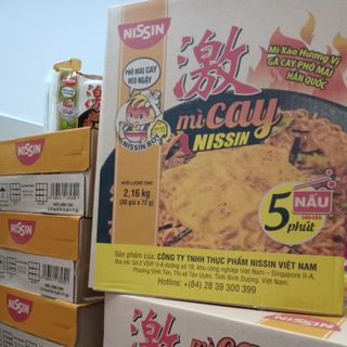 Mì Cay Nissin Thùng 6 lốc / 30 gói