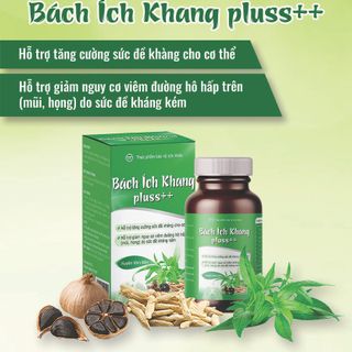 BÁCH ÍCH KHANG PLUSS++ – hỗ trợ giảm nguy cơ viêm đường hô hấp do sức đề kháng thấp