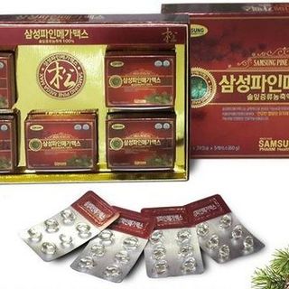 Tinh dầu thông đỏ Samsung Pine Mega Max Hàn Quốc 120 viên