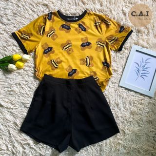 Set Đồ Mặc Nhà Gấu Vàng Quần Bố Gân