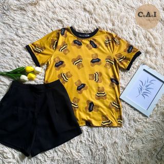 Set Đồ Mặc Nhà Gấu Vàng Quần Bố Gân