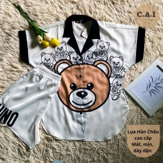 Đồ Bộ Pyjama Cao Cấp Gấu Nền Trắng giá sỉ