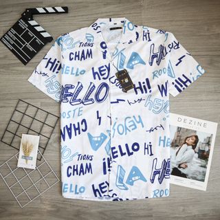 ÁO SƠ MI CỔ VEST 3D HỌA TIẾT MẪU 11