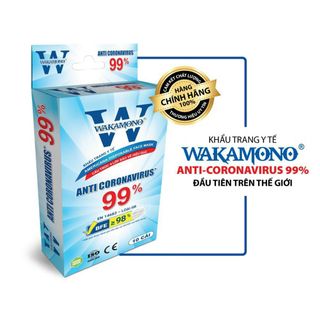 khẩu trang NGƯỜI LỚN DIỆT 99% VIRUS NCOV 4 LỚP CAO CẤP - 170 HỘP/THÙNG - WAKAMONO