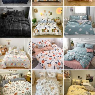 Bộ chăn ga gối cotton poly 4 món