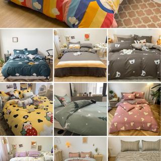 Bộ chăn ga gối cotton poly 4 món