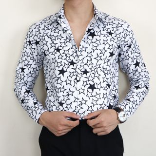 ÁO SƠ MI NAM 3D HỌA TIẾT NGÔI SAO 1