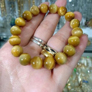 [Xả kho nghỉ bán]Đá mắt hổ vàng tâm