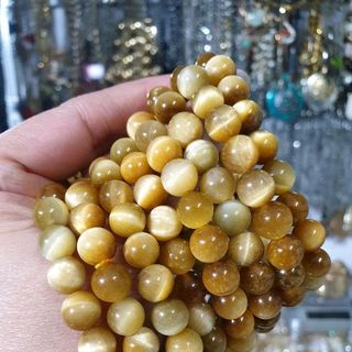 [Xả kho nghỉ bán]Đá mắt hổ vàng tâm